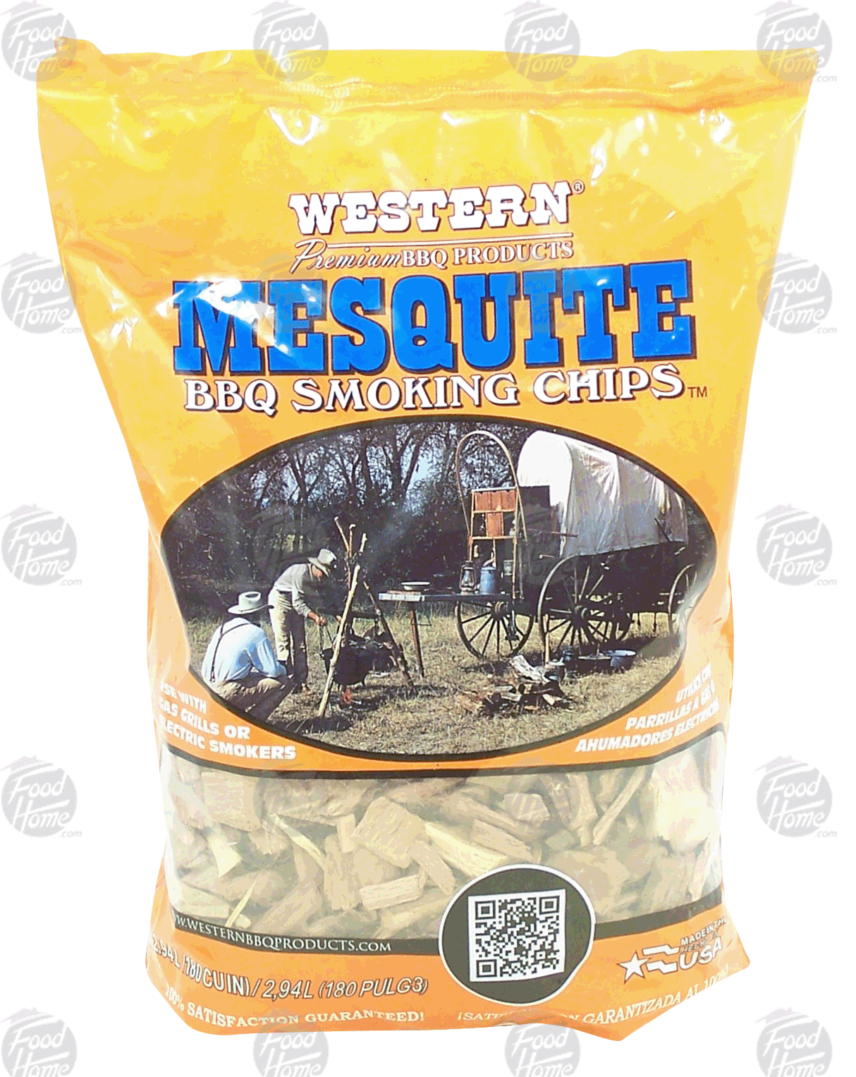 Western  mesquite bbq smoking chips, use with gas or electric smokers Full-Size Picture